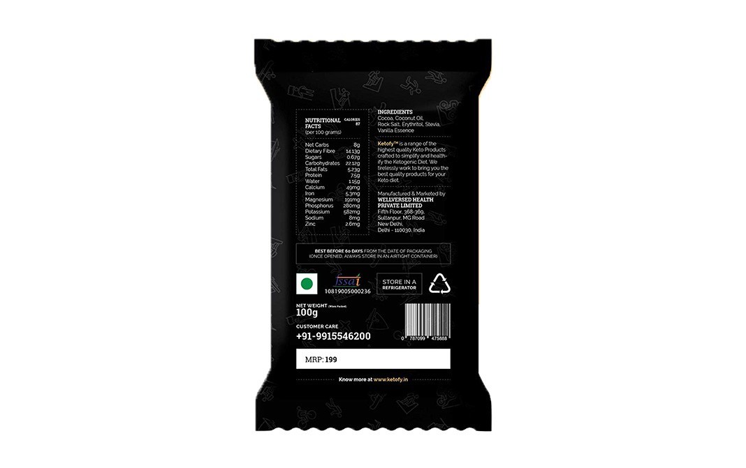 Ketofy Keto Dark Chocolate    Pack  100 grams